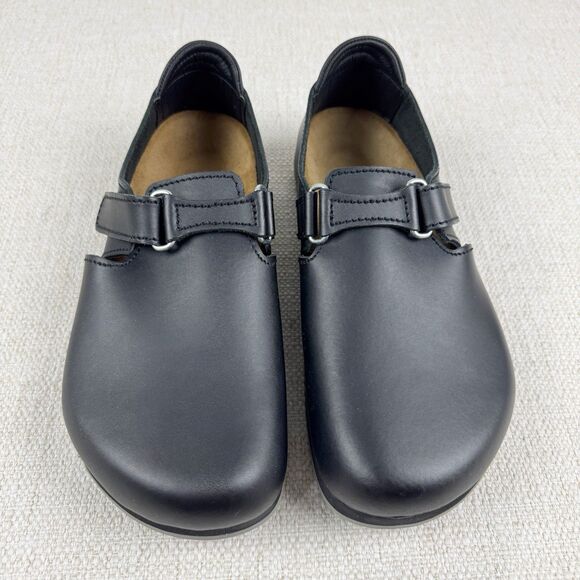 Birkenstock Linz Professional Clog Size 42 Super Grip Leather Black Occupational - Picture 2 of 13